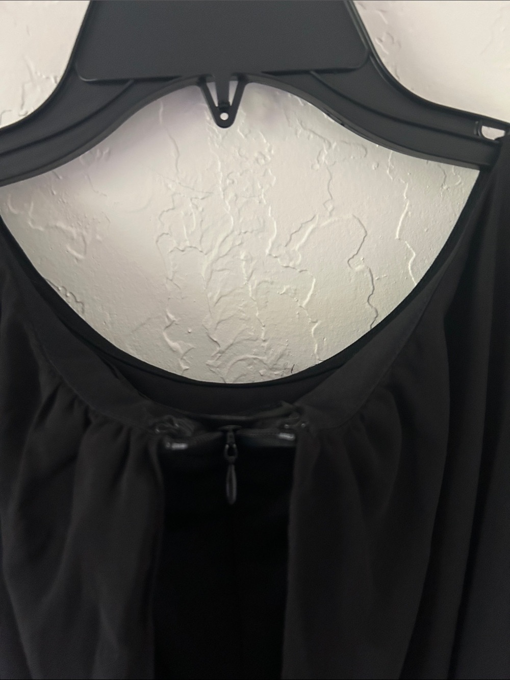 MSK Black Cold-Shoulder Wide-Leg Jumpsuit with Chiffon Overlay. NWT - Picture 9 of 12